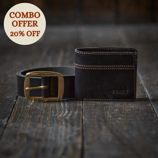 Legacy Belt & Boston Wallet (Raven Black)