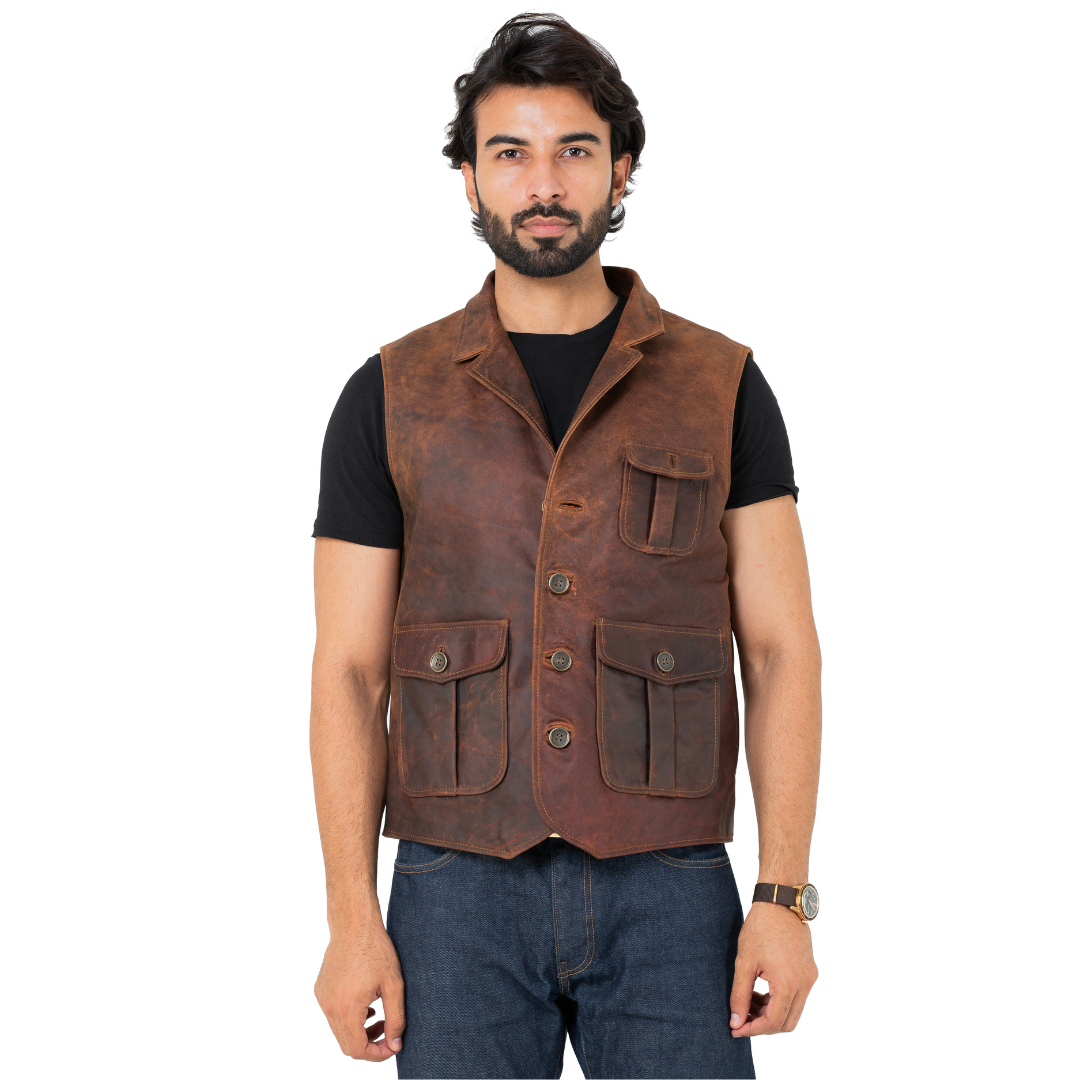 Gentleman’s Vest Jacket (Vintage Tan)