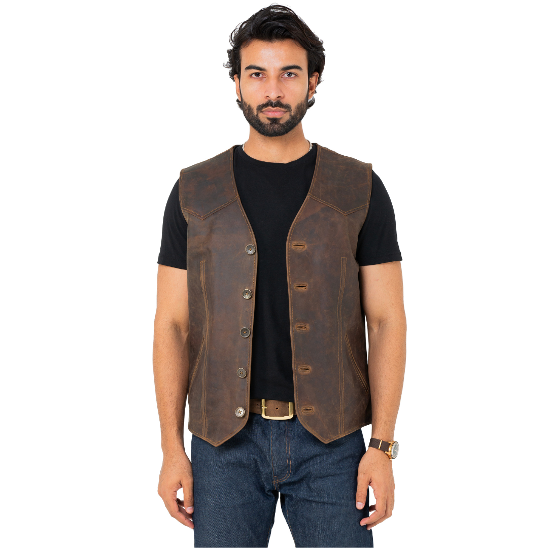 Outlaw Vest Jacket (Vintage Brown)