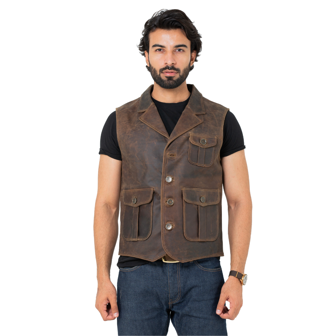 Gentleman’s Vest Jacket (Vintage Brown)