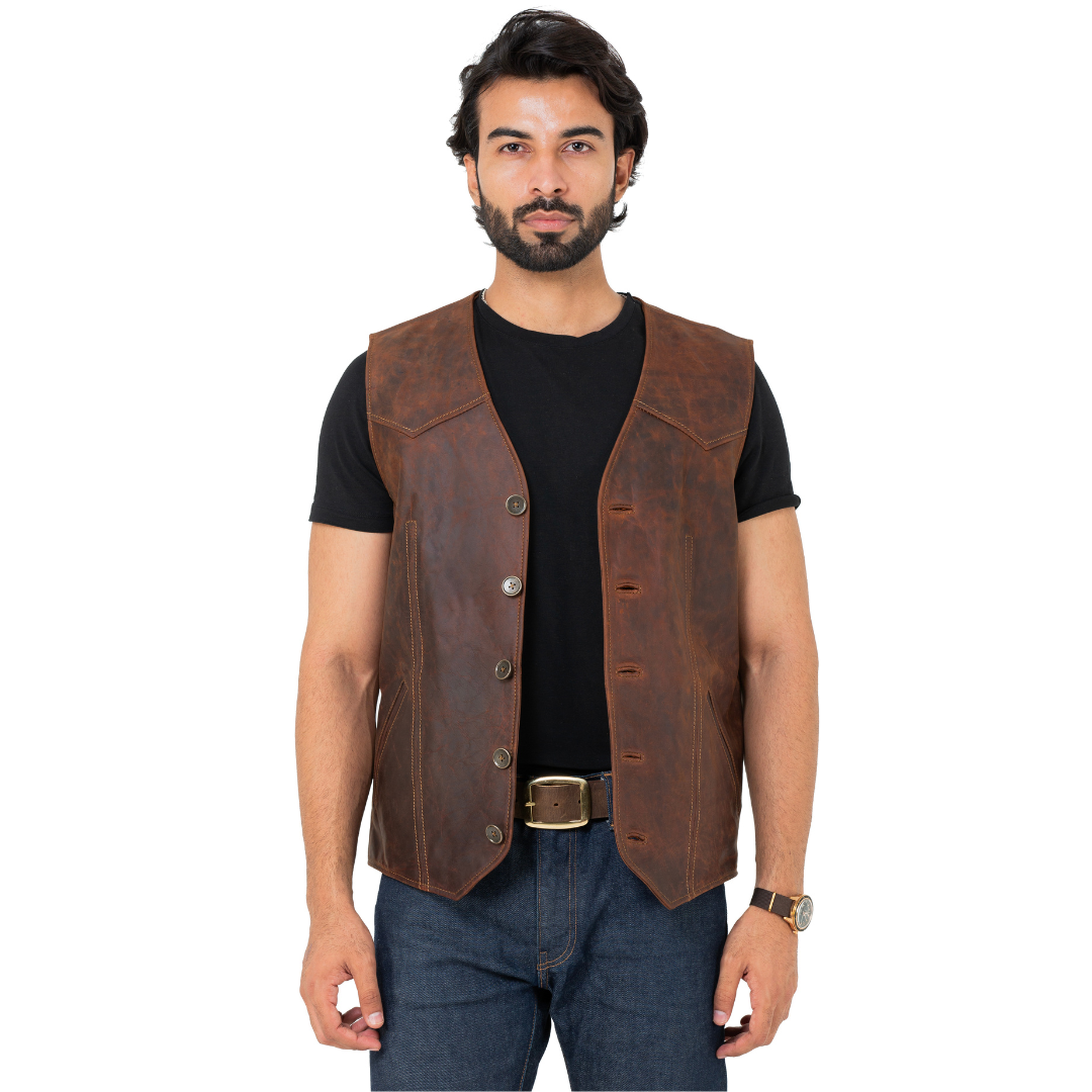 Outlaw Vest Jacket (Vintage Tan)