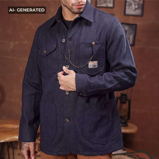 12oz Kuroki Mill Japanese Indigo Sashiko Outer Wear