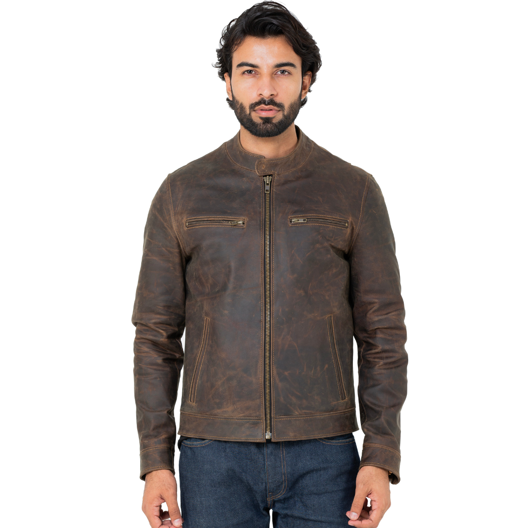 Speed Racer Jacket (Vintage Brown)