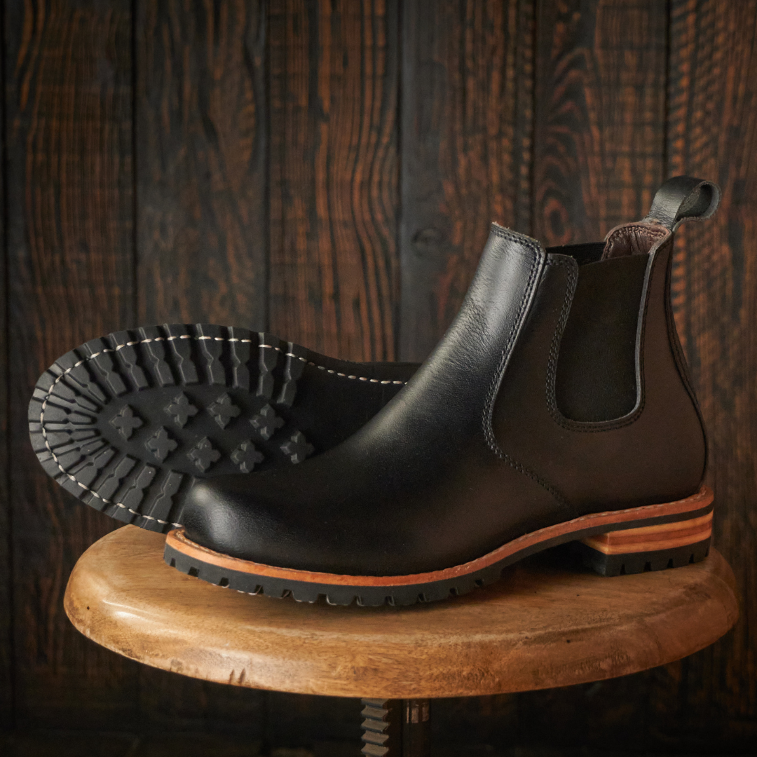 AURALEE LEATHER SQUARE BOOTS 23.0 Chelsea Explorer Leather AURALEE LEATHER SQUARE BOOTS 23.0 Chelsea Explorer Leather