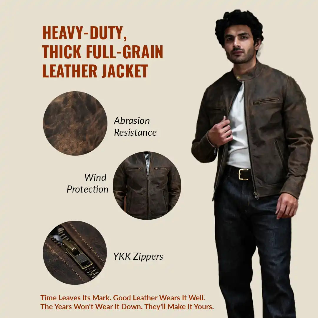Speed Racer Jacket (Vintage Brown)