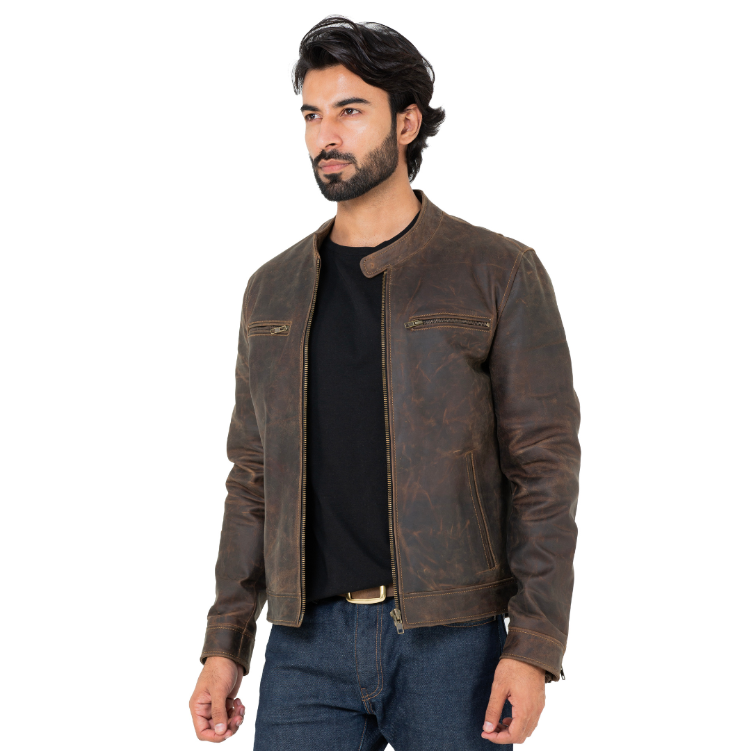 Speed Racer Jacket (Vintage Brown)