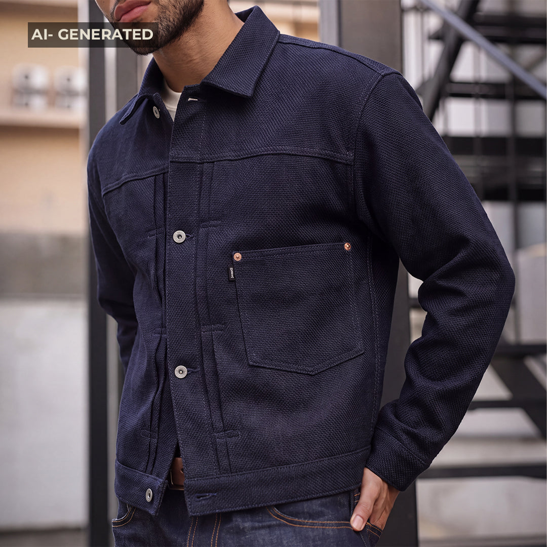 12oz Kuroki Mill Japanese Indigo Sashiko Outer Wear
