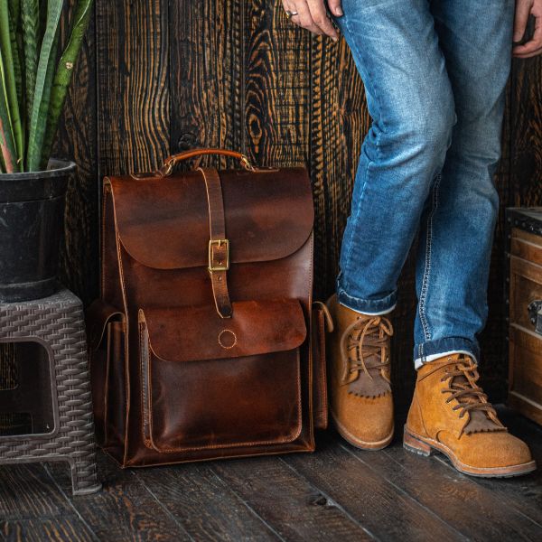 Heritage leather backpack hotsell