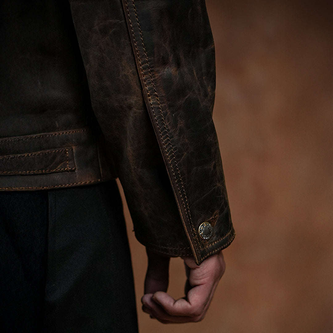Trucker Type 2 Leather Jacket (Vintage Brown) – Craft & Glory