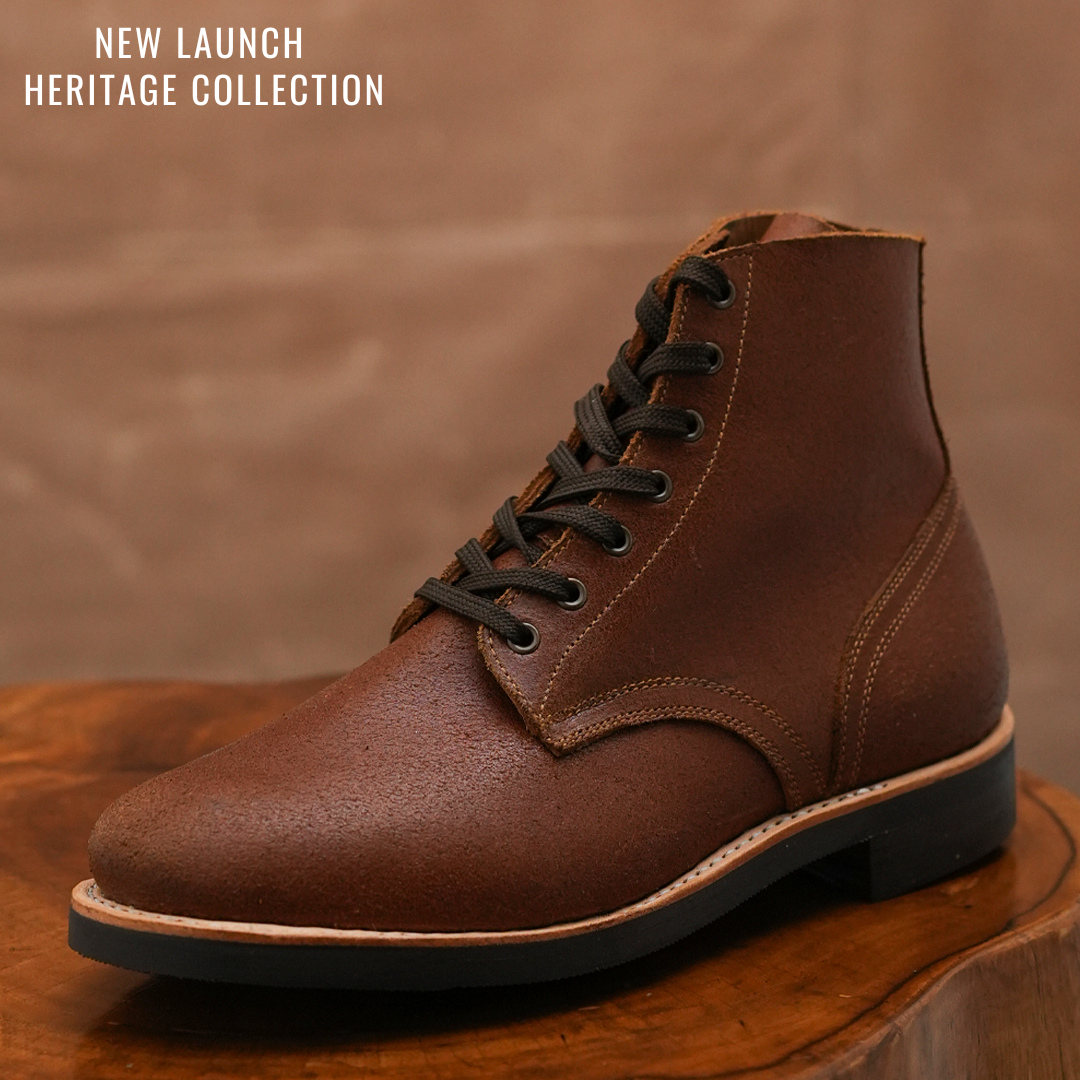 The Craft Boondocker Boots (Russet Waxed Roughout) Goodyear Welted