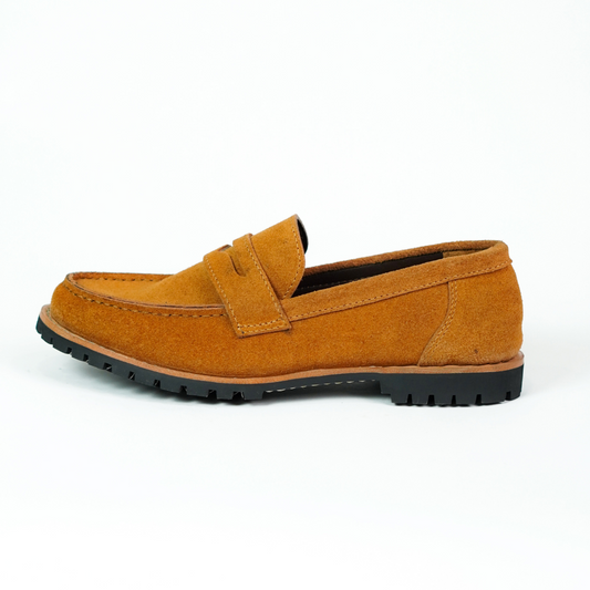 Oslo Penny Loafers Suede (Caramel Tan) Goodyear Welted