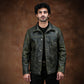Trucker Type 2 Leather Jacket (Vintage Green)