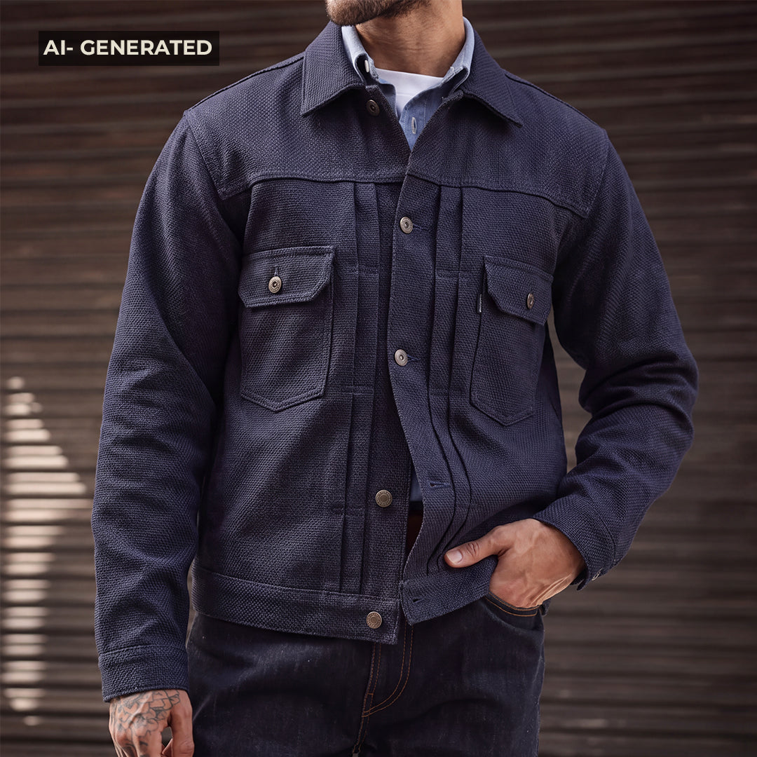 12oz Kuroki Mill Japanese Indigo Sashiko Outer Wear