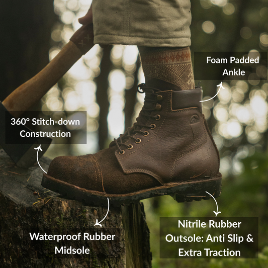 Women Himalayan Trailmaster Boots 6" (Grizzly Brown Roughout) Water Repellent