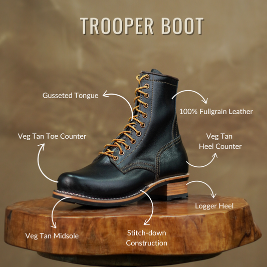 Trooper Boots 8" (Raven Black)