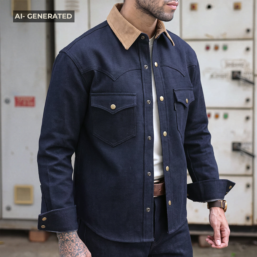 12oz Kuroki Mill Japanese Indigo Sashiko Outer Wear