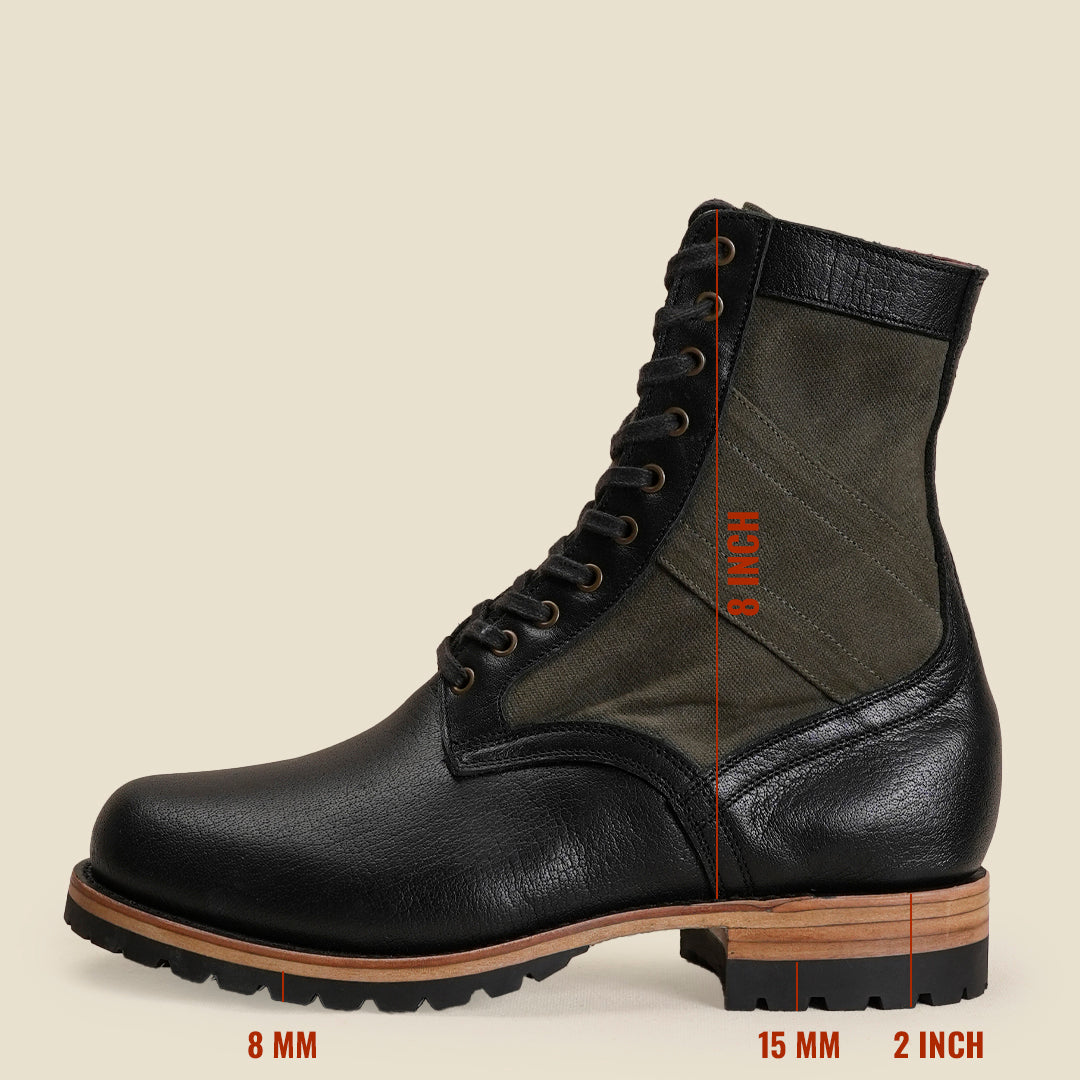 Jungle Boots 8" (Forest Green x Raven Black) Goodyear Welted