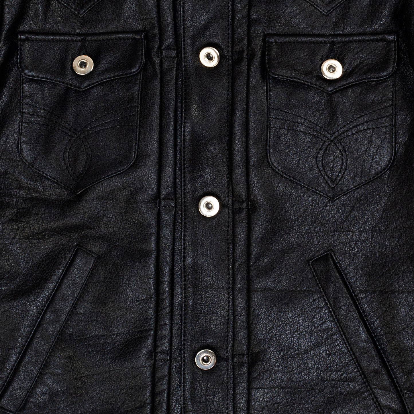 Trucker Type 2 Leather Jacket (Raven Black)