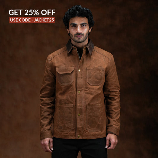 Cabin Jacket Bear Brown 12 Oz Hard Waxed Canvas (TLR)