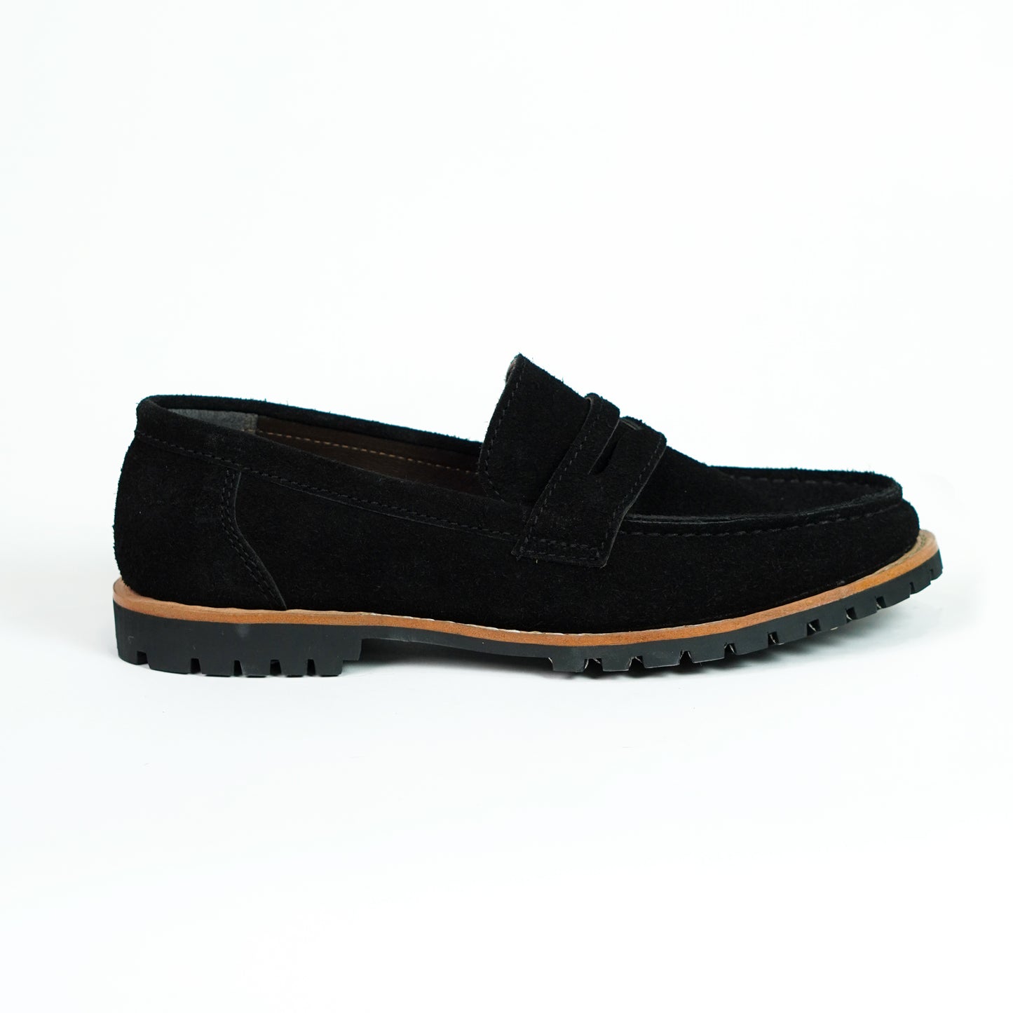 Oslo Penny Loafers Suede (Phantom Black) Goodyear Welted