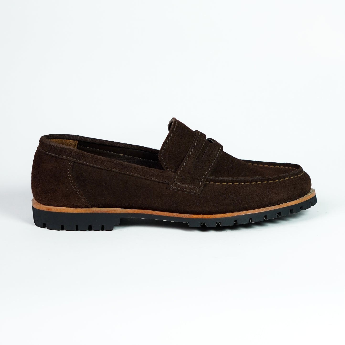 Oslo Penny Loafers Suede (Espresso Brown) Goodyear Welted