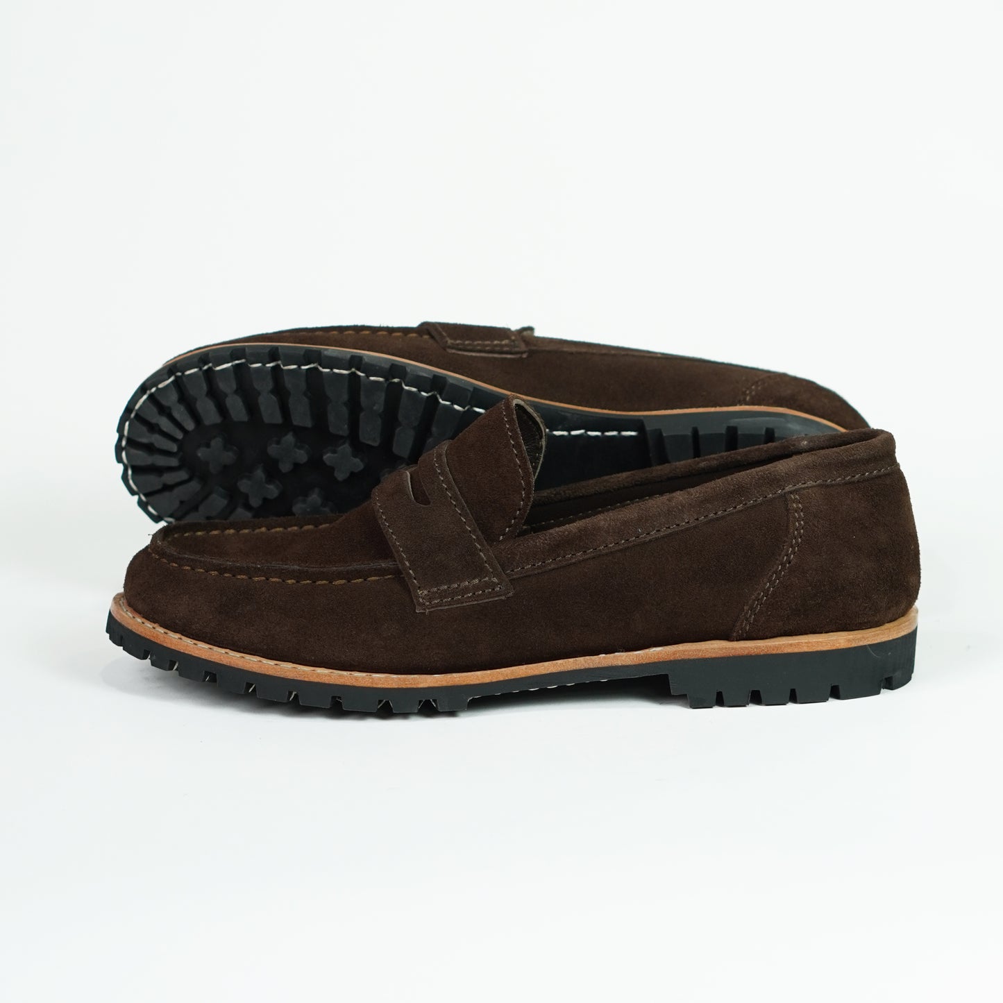 Oslo Penny Loafers Suede (Espresso Brown) Goodyear Welted