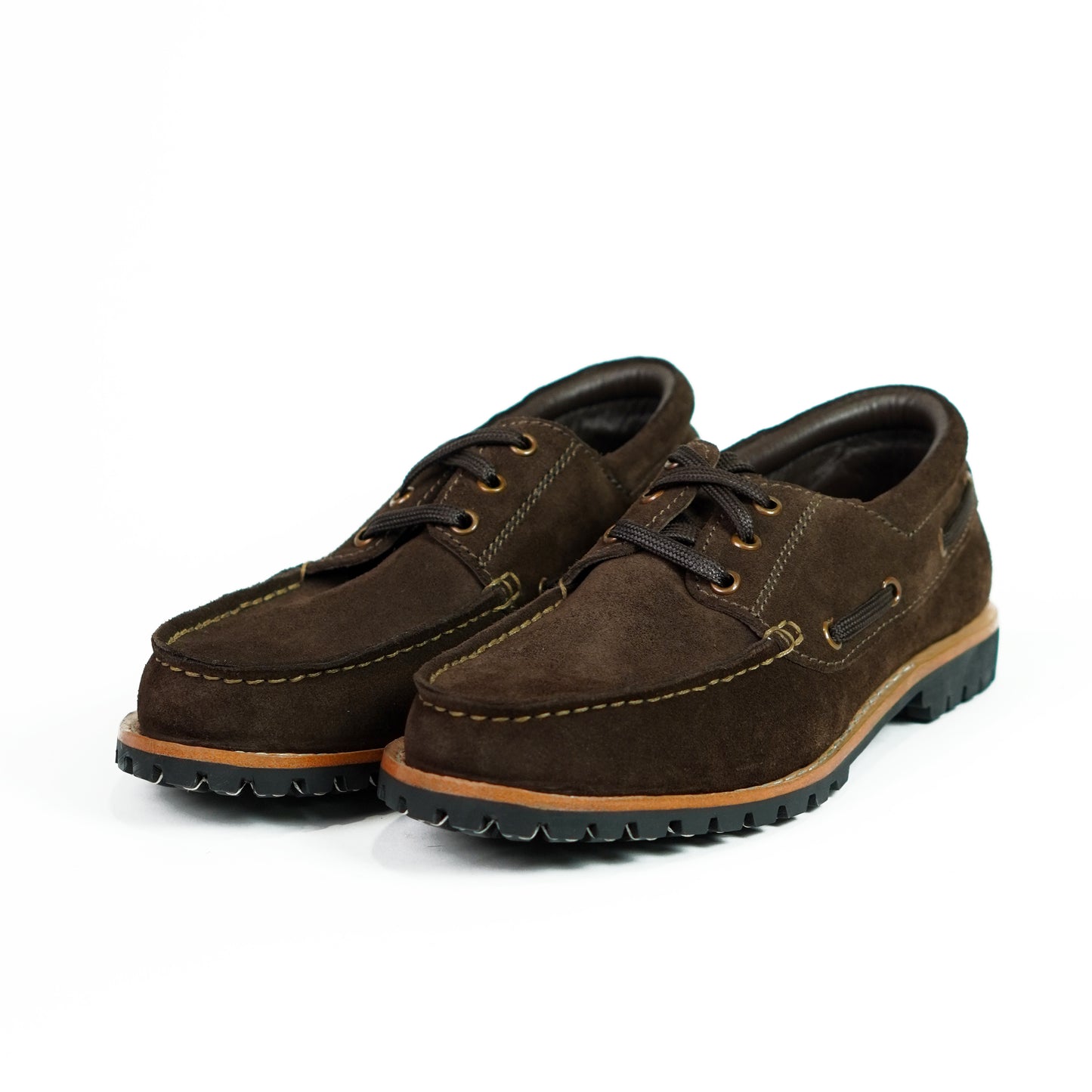 Voyager Boat Shoes Suede (Espresso Brown) Goodyear Welted