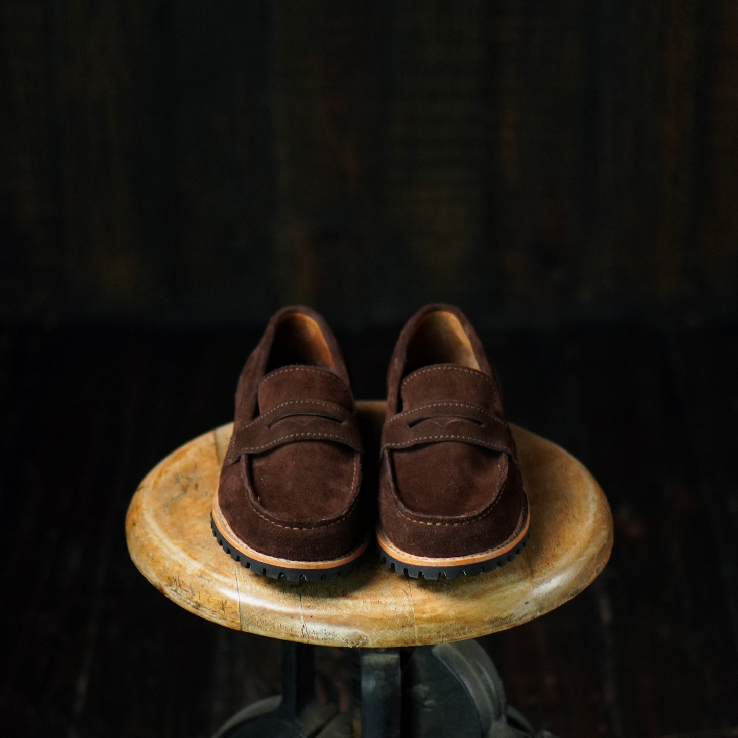 Oslo Penny Loafers Suede (Espresso Brown) Goodyear Welted