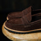 Oslo Penny Loafers Suede (Espresso Brown) Goodyear Welted