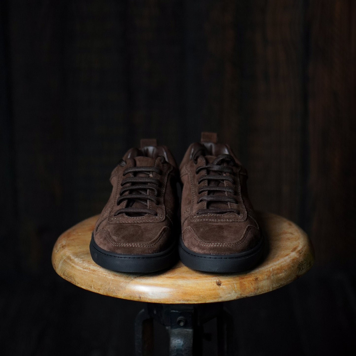 Brooklyn Low Top Sneakers Suede (Espresso Brown)