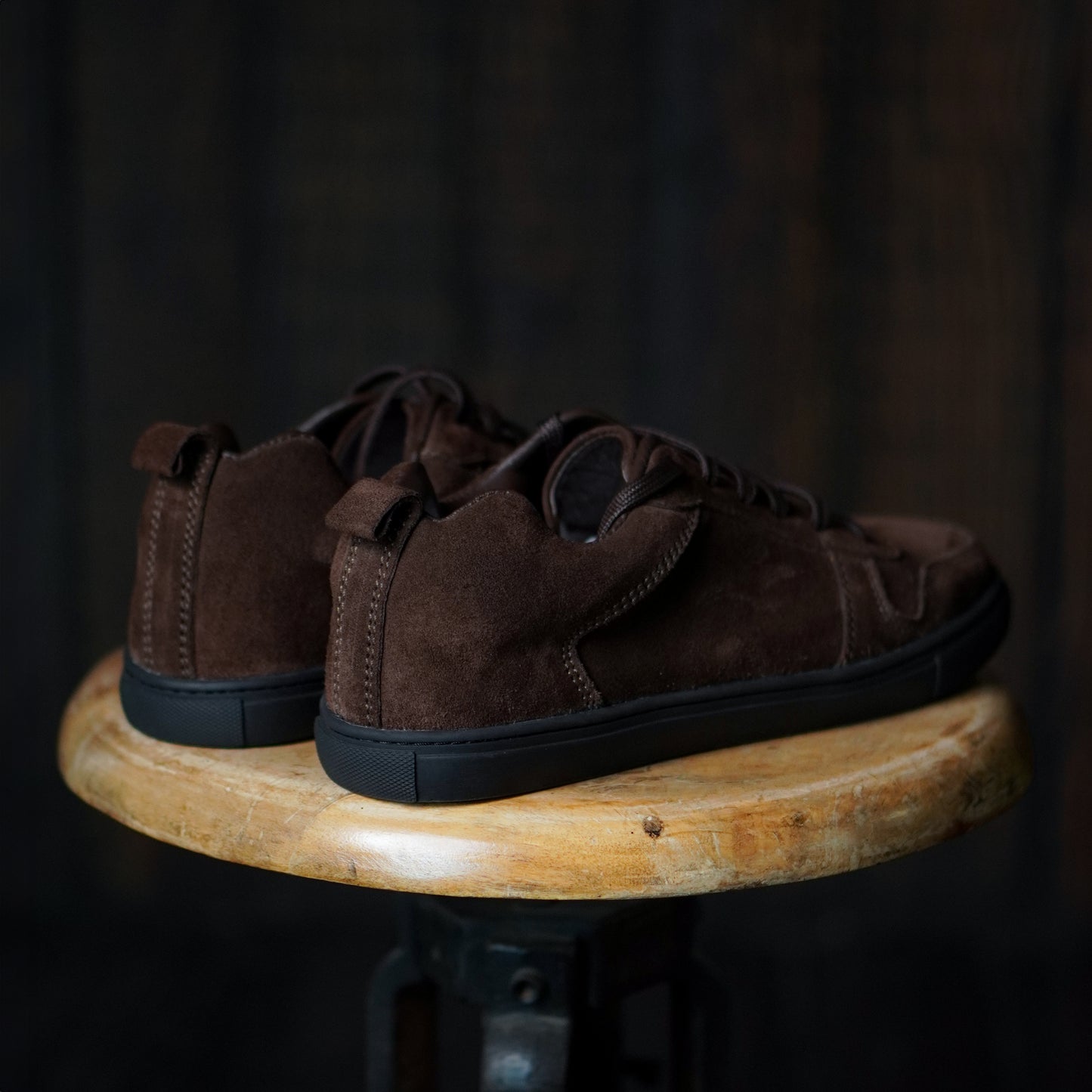 Brooklyn Low Top Sneakers Suede (Espresso Brown)