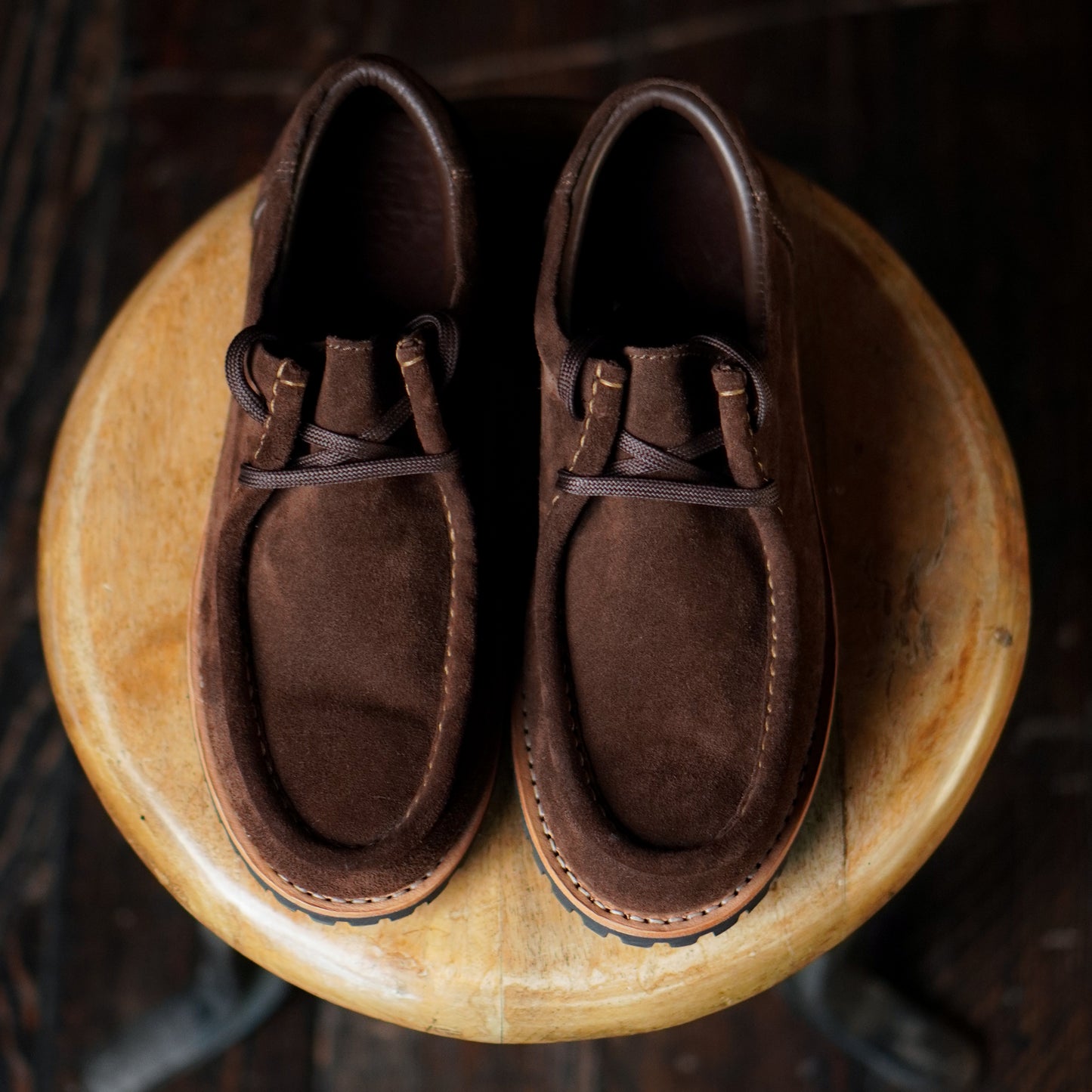 Strider Moc Shoe Suede (Espresso Brown) Goodyear Welted