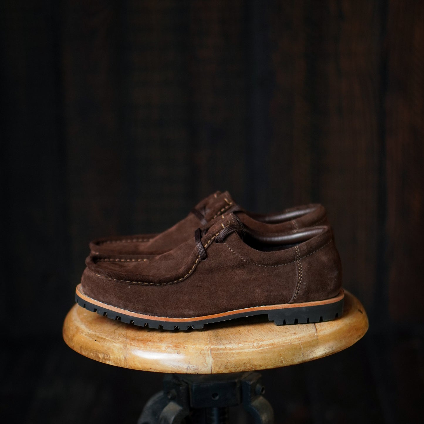 Strider Moc Shoe Suede (Espresso Brown) Goodyear Welted