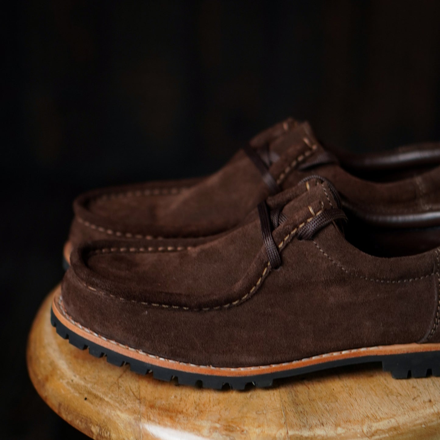 Strider Moc Shoe Suede (Espresso Brown) Goodyear Welted