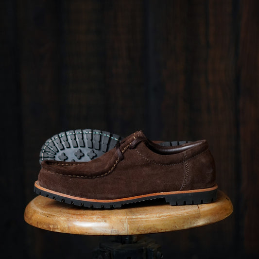 Strider Moc Shoe Suede (Espresso Brown) Goodyear Welted