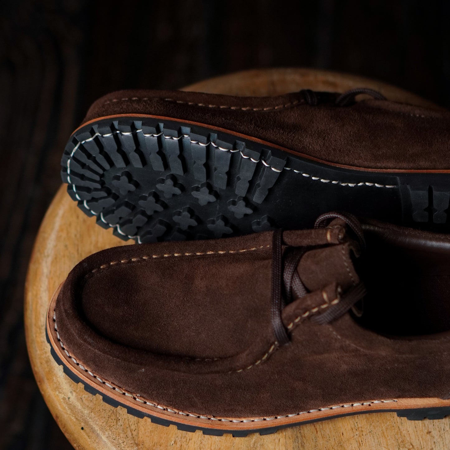 Strider Moc Shoe Suede (Espresso Brown) Goodyear Welted