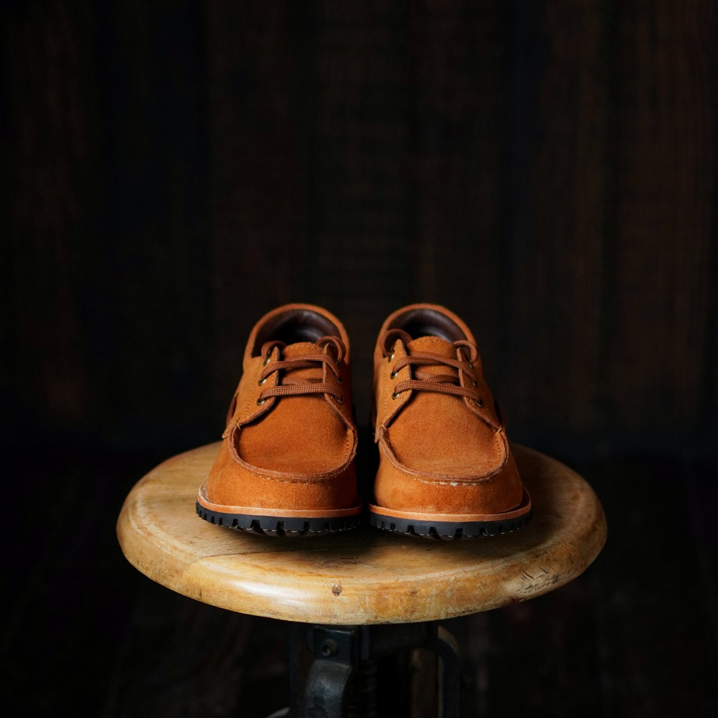 Voyager Boat Shoes Suede (Caramel Tan) Goodyear Welted