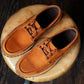 Voyager Boat Shoes Suede (Caramel Tan) Goodyear Welted