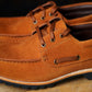 Voyager Boat Shoes Suede (Caramel Tan) Goodyear Welted