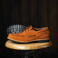 Voyager Boat Shoes Suede (Caramel Tan) Goodyear Welted