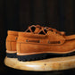 Voyager Boat Shoes Suede (Caramel Tan) Goodyear Welted