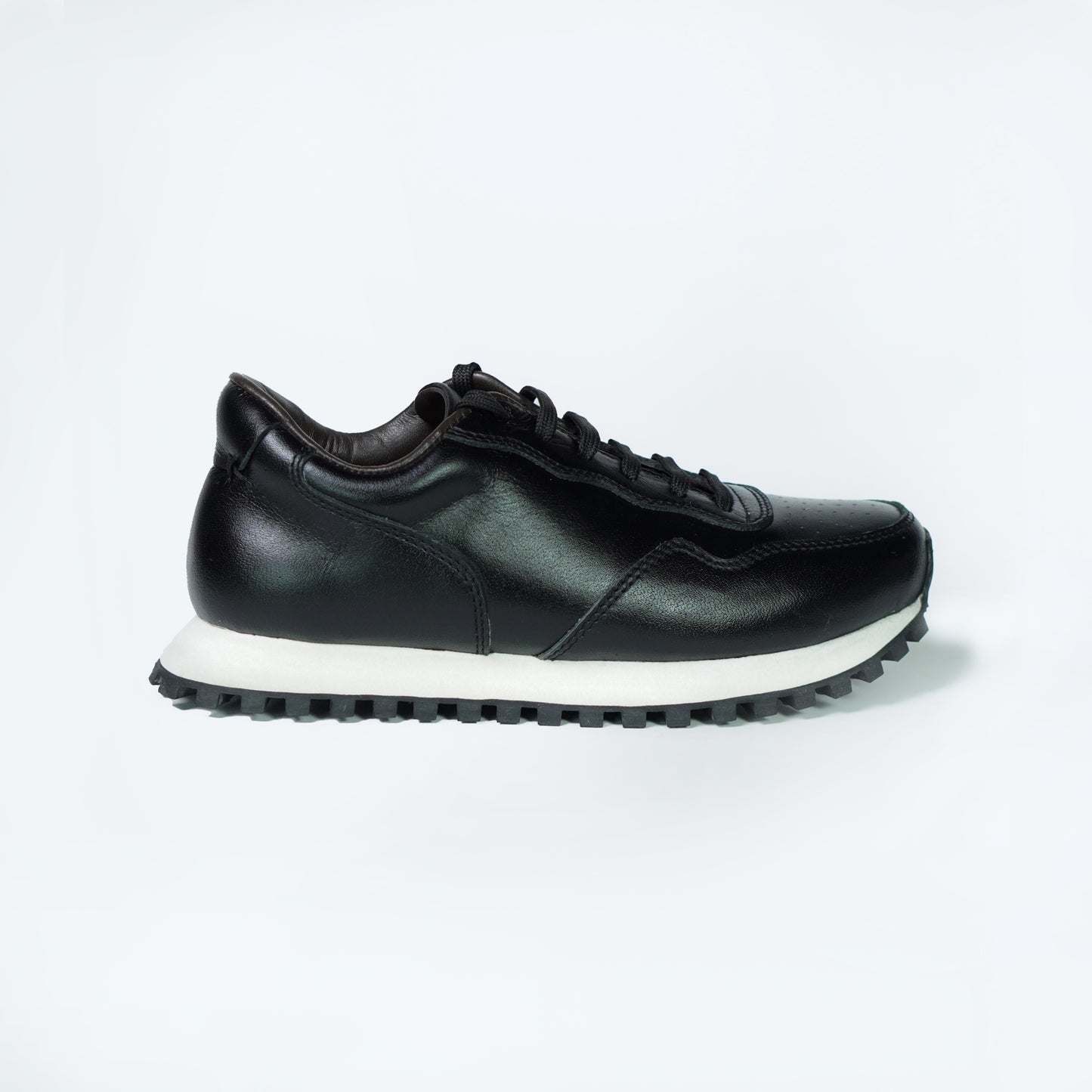 Old Skool Retro Leather Sneakers (Raven Black)