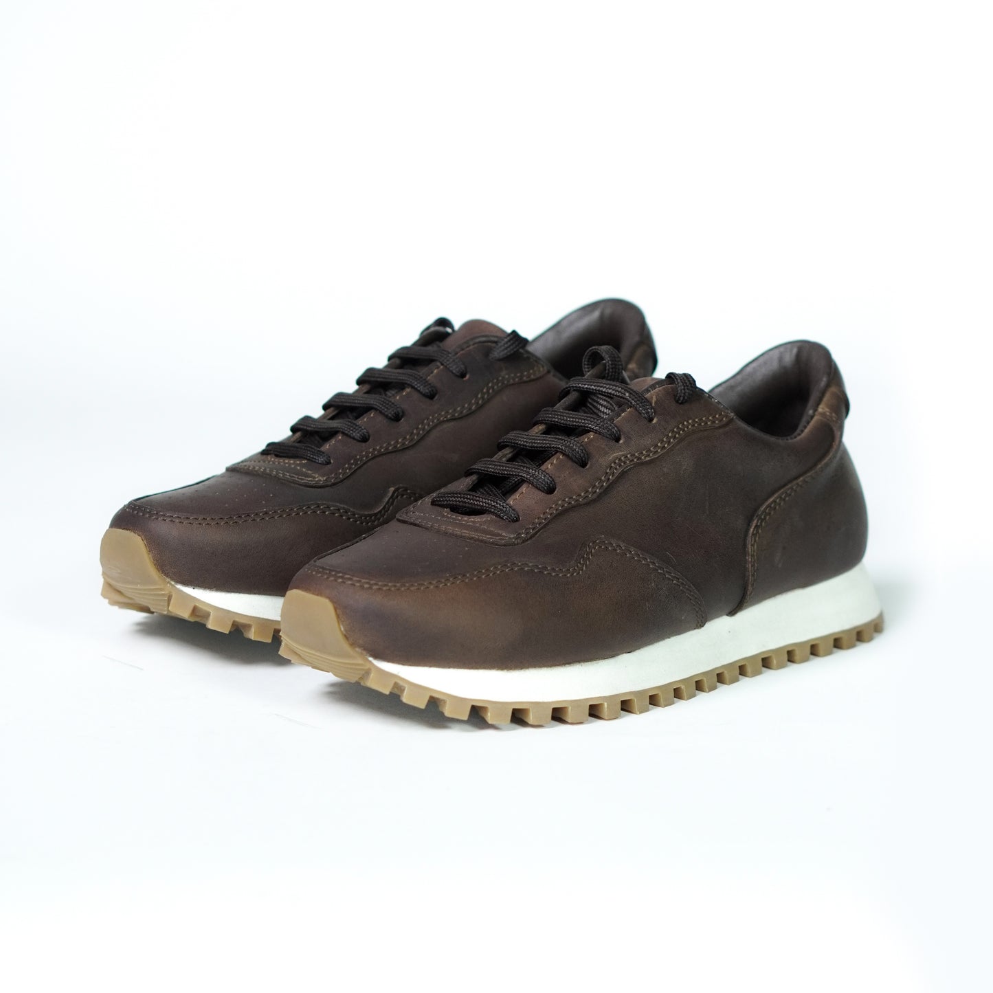 Old Skool Retro Leather Sneakers (Vintage Brown)