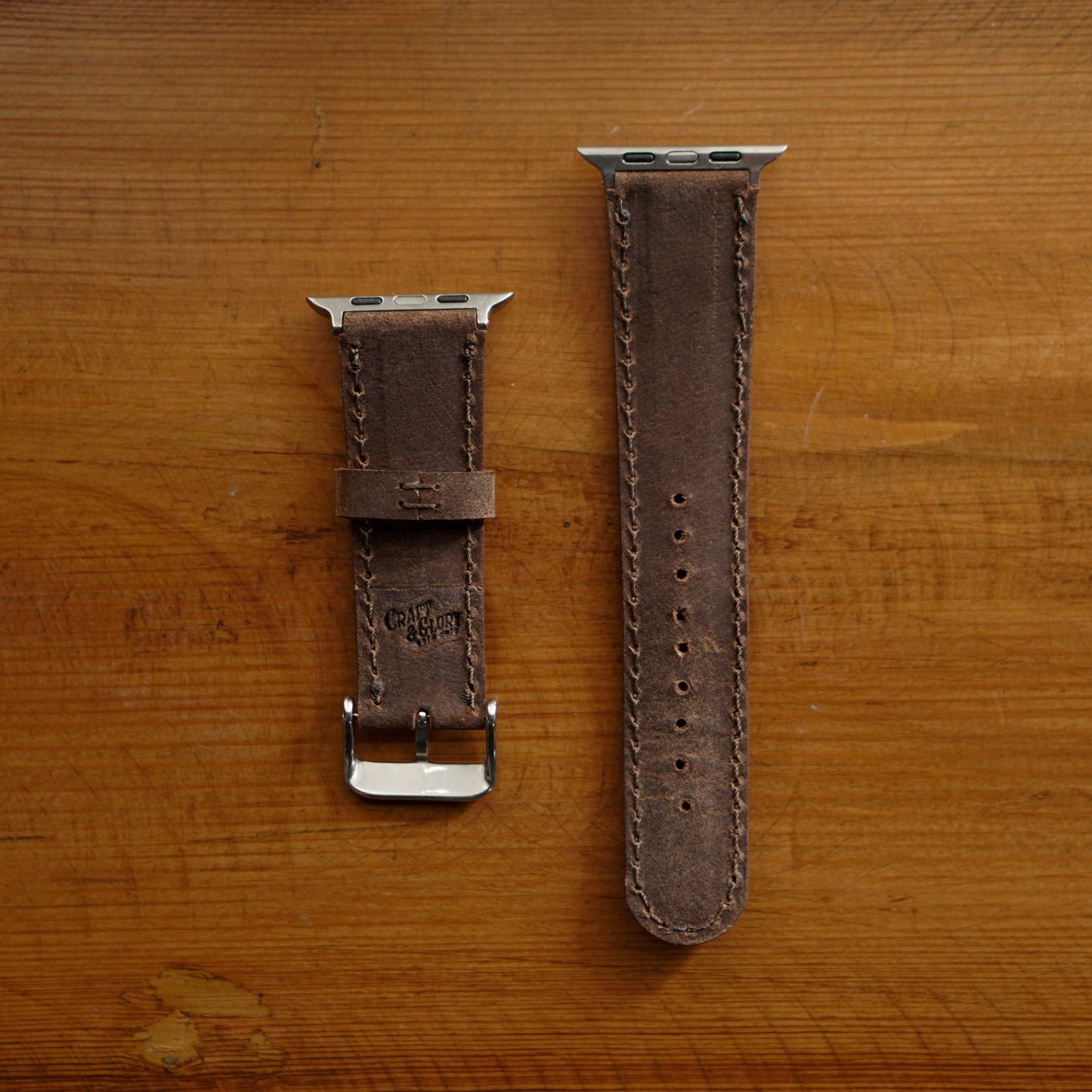 Bracelet en cuir Legacy Apple Watch (marron vintage)
