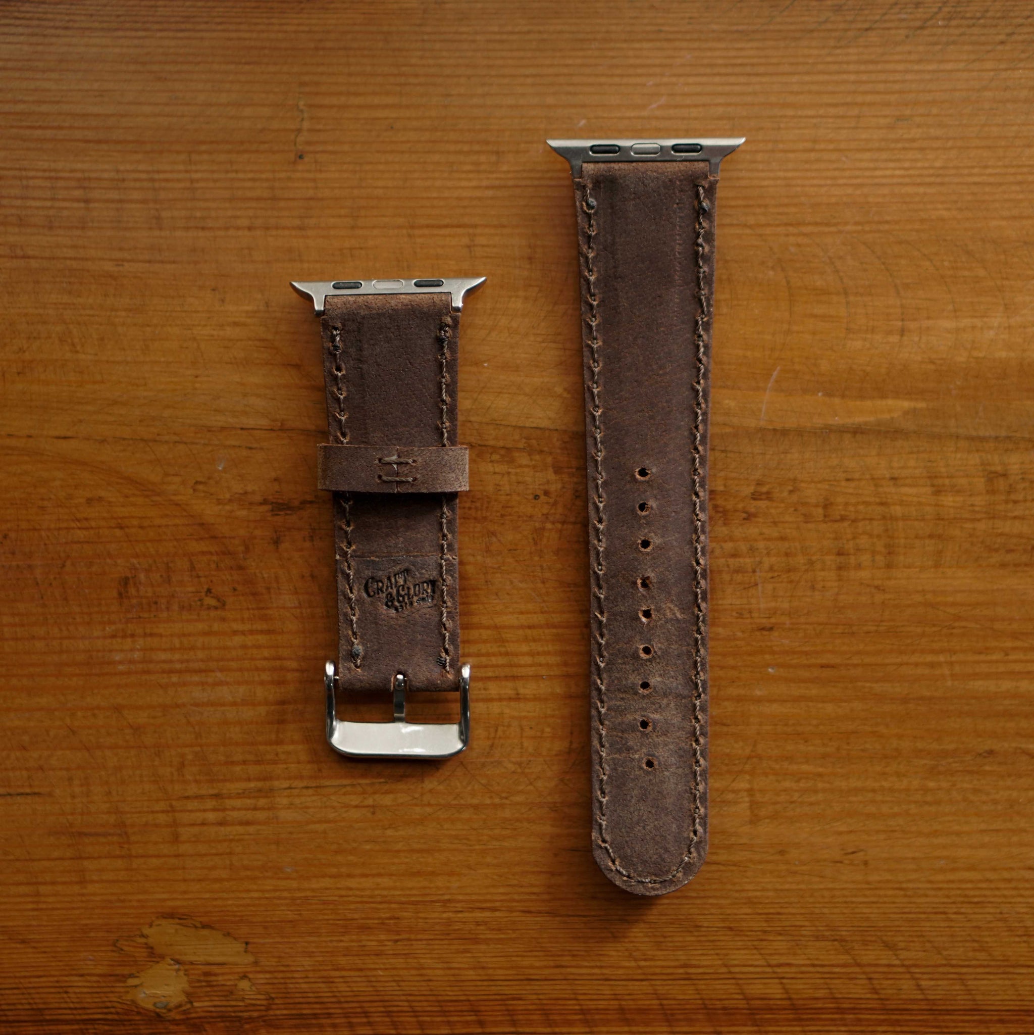 Legacy Apple Watch Leather Strap (Vintage Brown)
