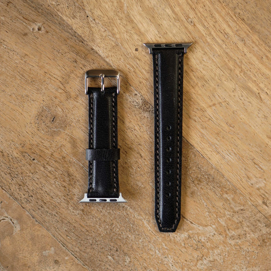 Legacy Apple Watch Leather Strap (Raven Black)