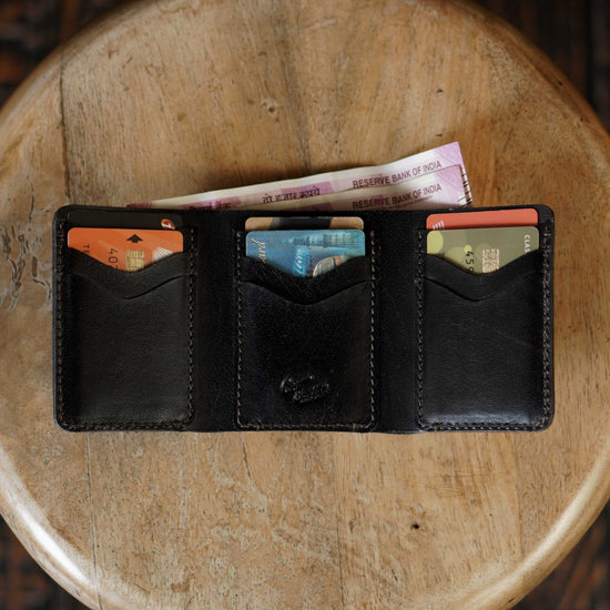 Thorny Path Black Foldable Wallet