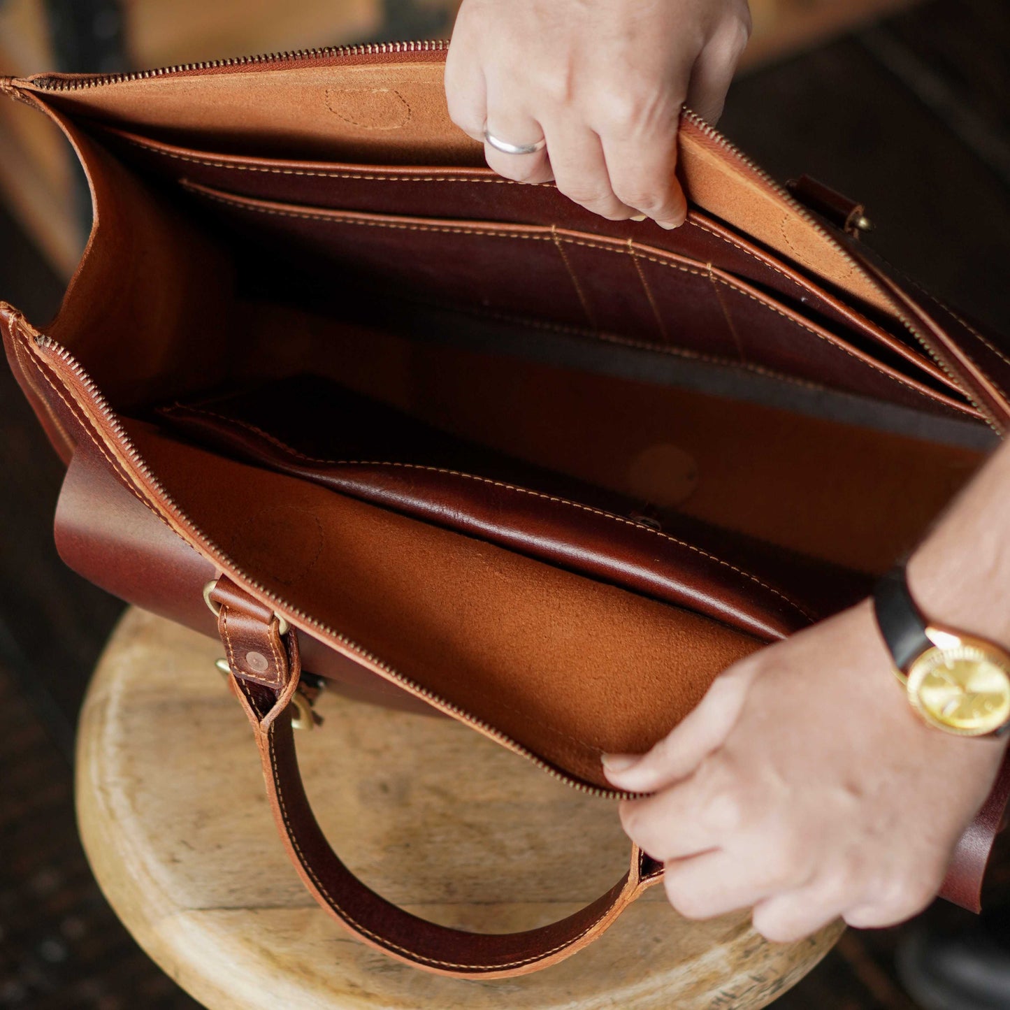 Diplomat Briefcase (Saddle Tan)