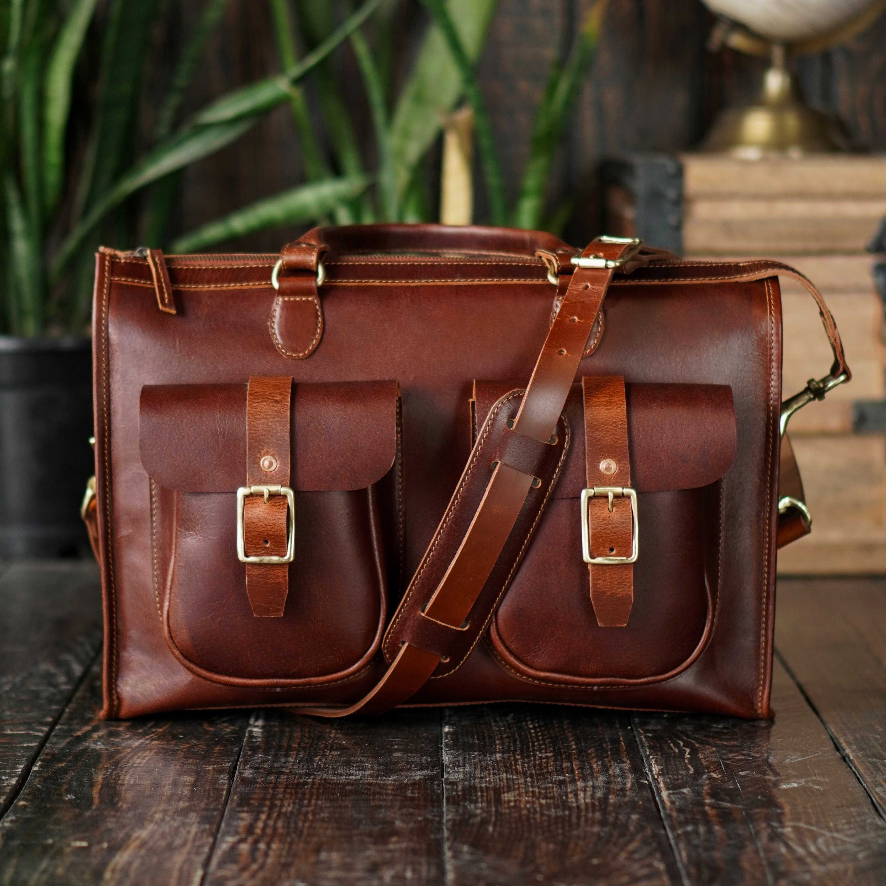 Top Grain Buff Leather Laptop Messenger Bag, Mens Leather Handbag, Lea –  LINDSEY STREET
