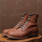 The Brandon Cap Toe Boots ( Russet Wax Roughout ) 432 CRS
